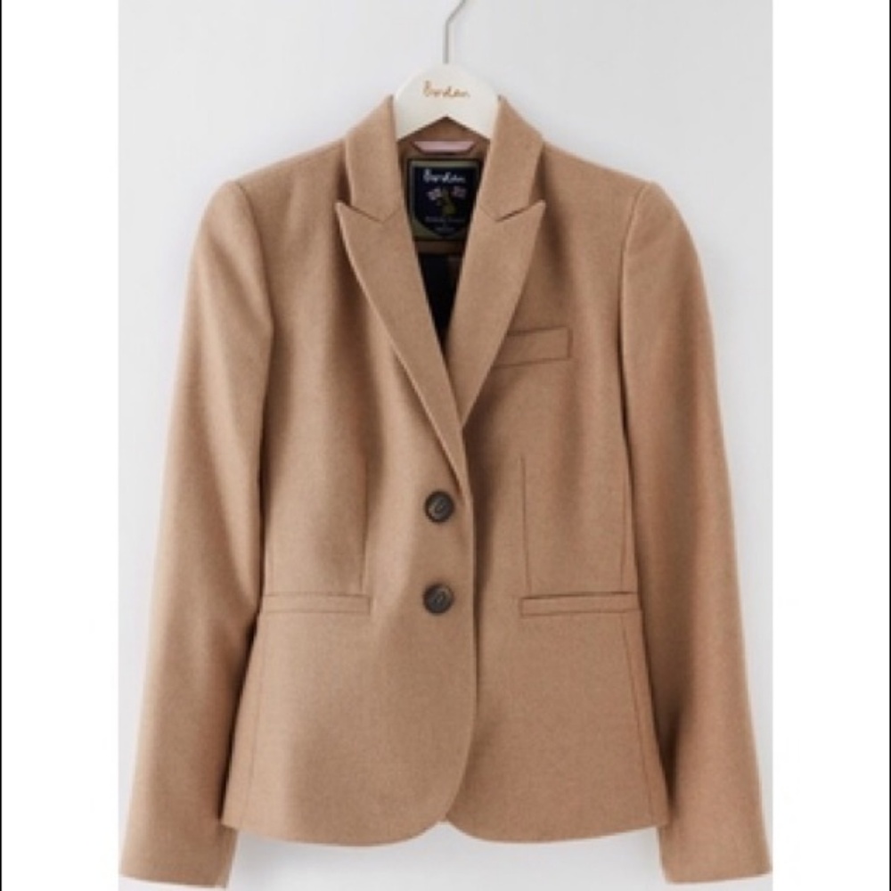 Boden | Elizabeth British Tweed Camel Blazer
